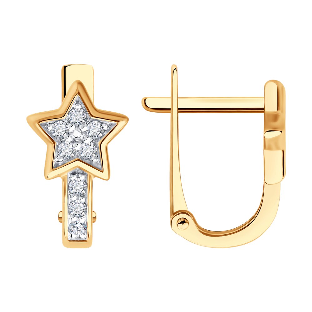 

Серьги из золота Diamant 51-120-02826-1, фианит, 51-120-02826-1