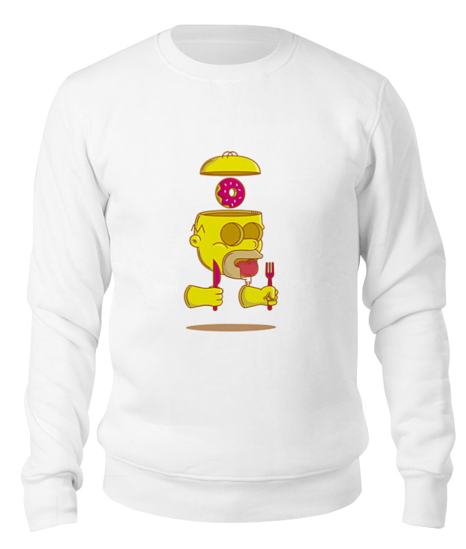 

Свитшот унисекс Printio Гомер симпсон (homer simpson) белый XS, Гомер симпсон (homer simpson)