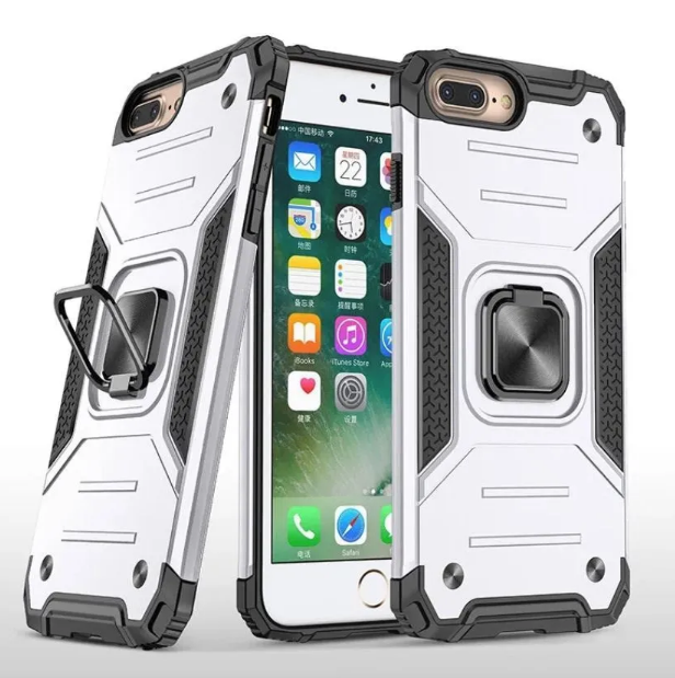 

Противоударный чехол для iPhone 6 plus, 7 plus, 8 plus серебро, Серебристый