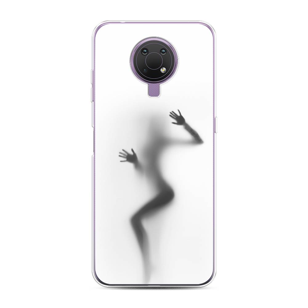 

Чехол Awog на Nokia G10 / Нокиа G10 "Девушка в душе", Серый;белый;черный, 124050-7