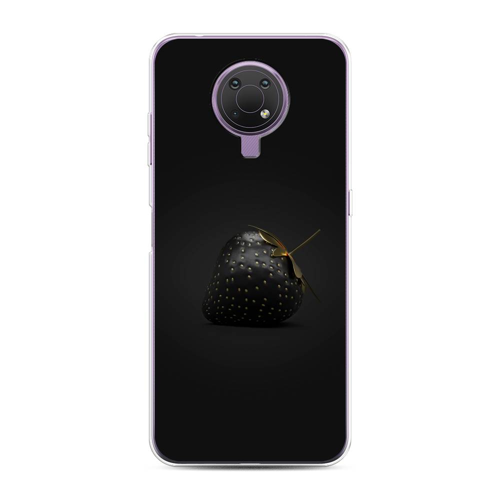 

Чехол Awog на Nokia G10 / Нокиа G10 "Черная клубника", Золотистый;черный;серый, 124050-10
