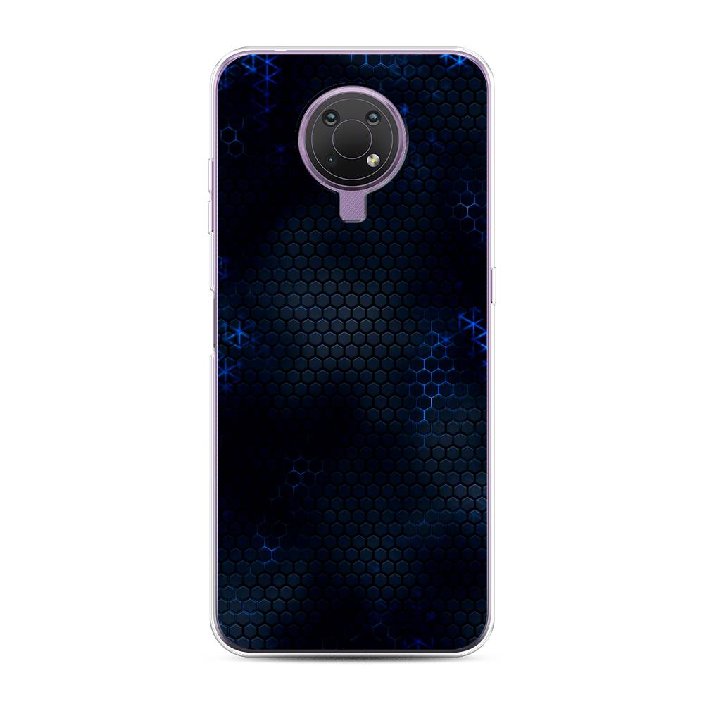 фото Чехол awog "фон соты синие" для nokia g10