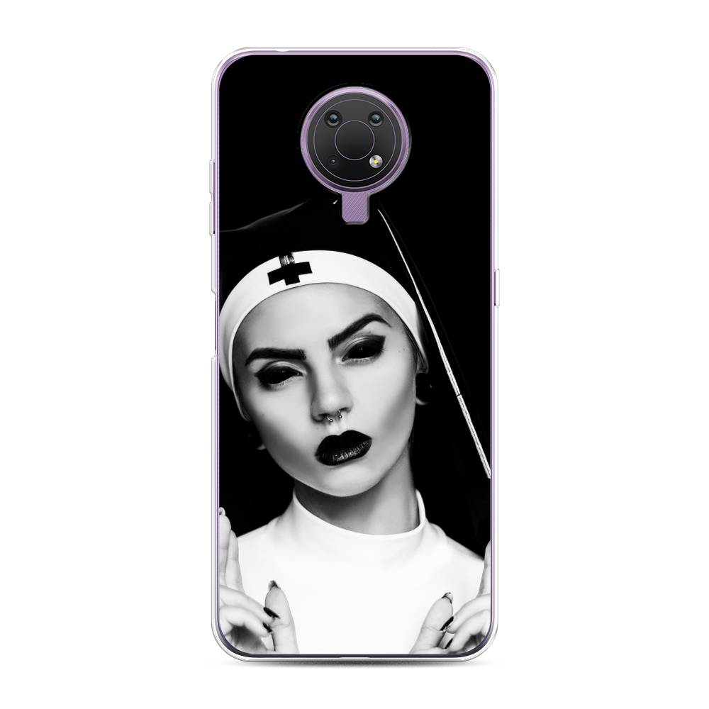

Чехол Awog на Nokia G10 / Нокиа G10 "Черная монашка", Серый;черный, 124050-9