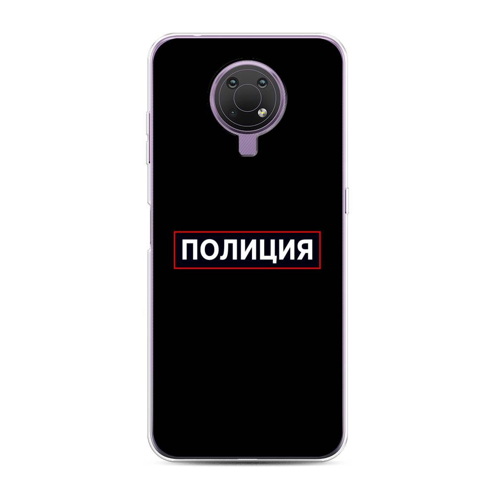 

Чехол Awog на Nokia G10 / Нокиа G10 "Police logo", Черный;белый;красный, 124050-5