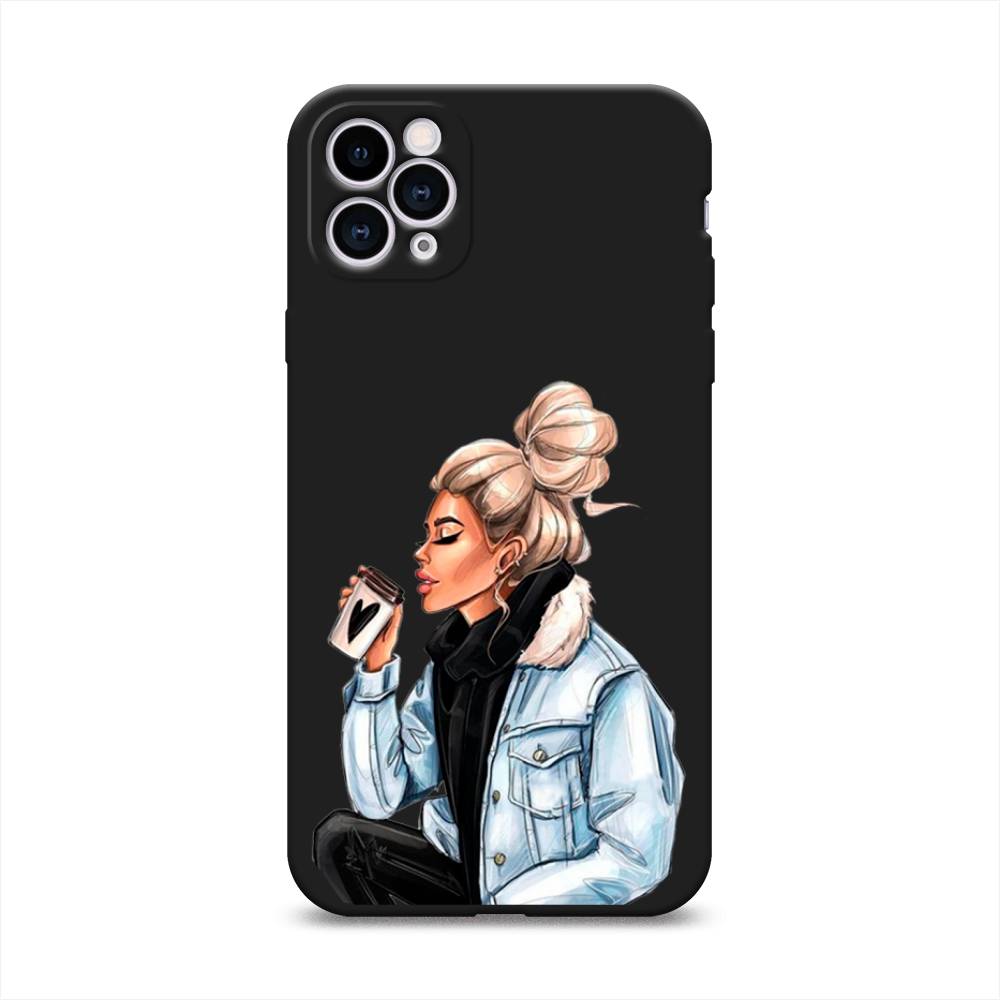 фото Матовый силиконовый чехол "cute girl" на apple iphone 11 pro max awog