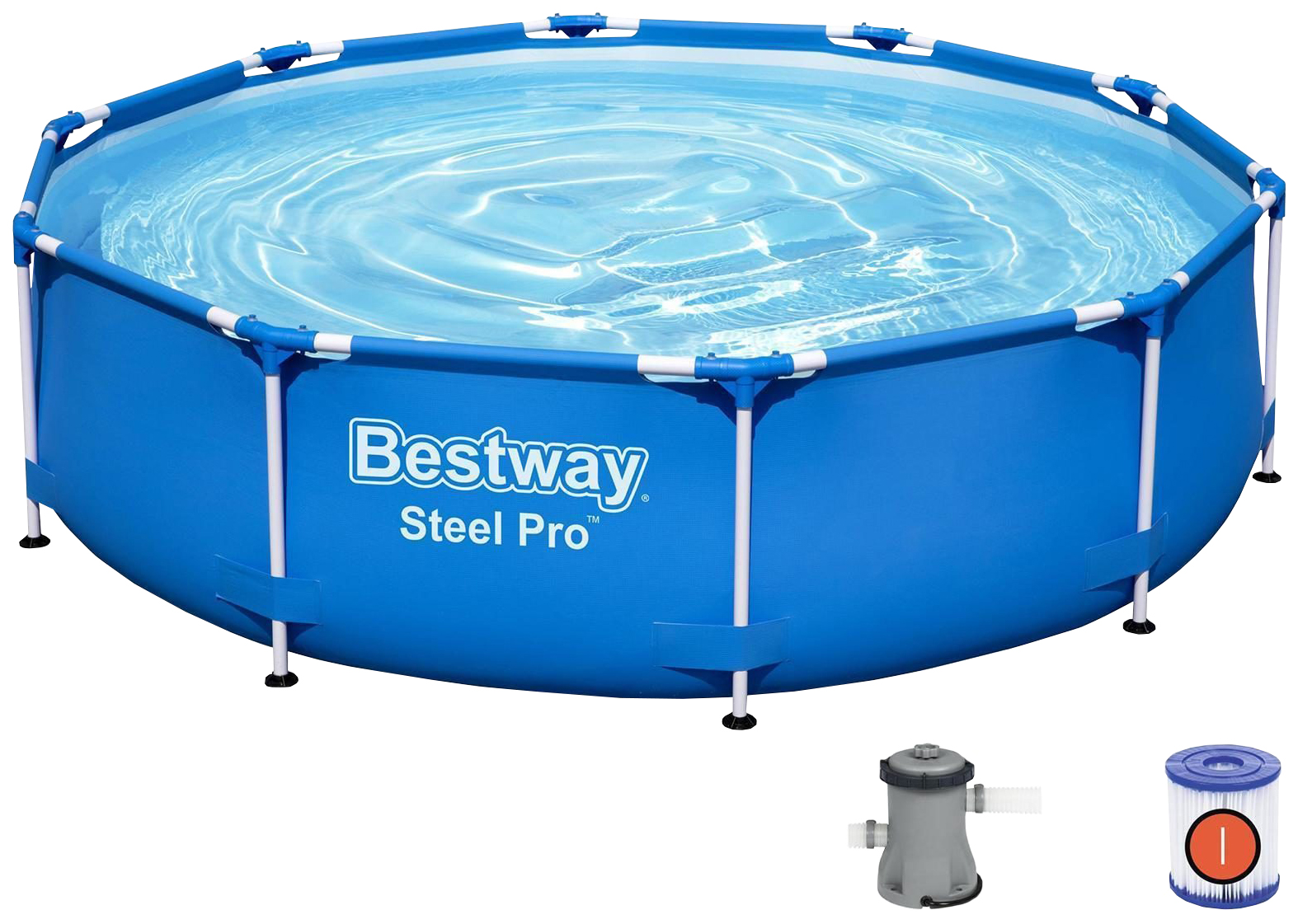 фото Каркасный бассейн bestway steel pro 56070 549x549x107 см