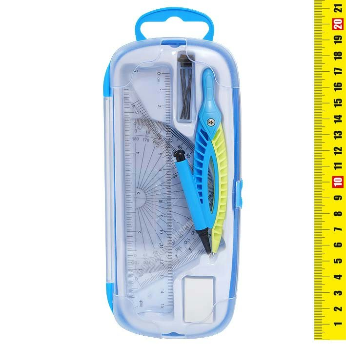 Набор чертежный J.Otten 6 предметов синий