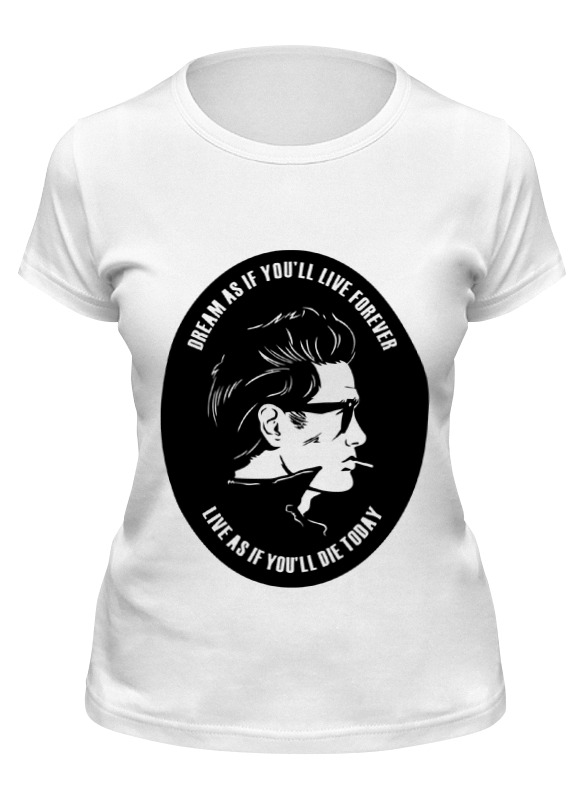 

Футболка женская Printio Джеймс дин (james dean) белая S, Белый, Джеймс дин (james dean)