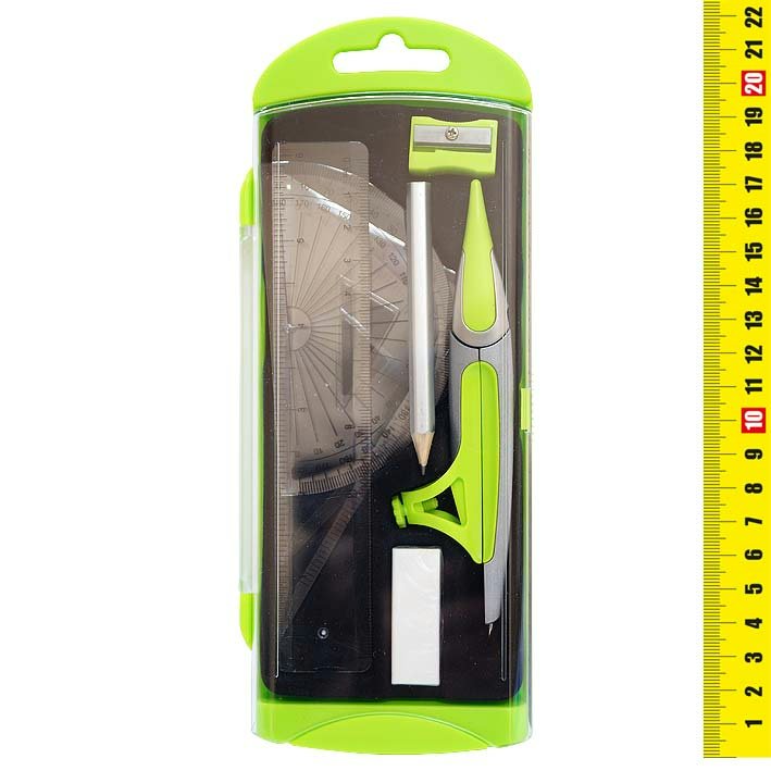 Набор чертежный J.Otten 7 предметов зеленый