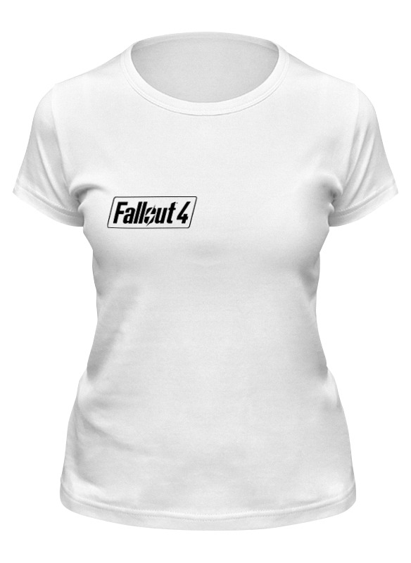 

Футболка женская Printio Fallout 4 logo белая 2XL, Белый, Fallout 4 logo