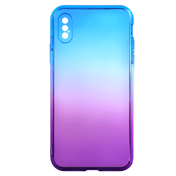 фото Чехол для iphone xs max rainbow голубой-фиолетовый nobrand