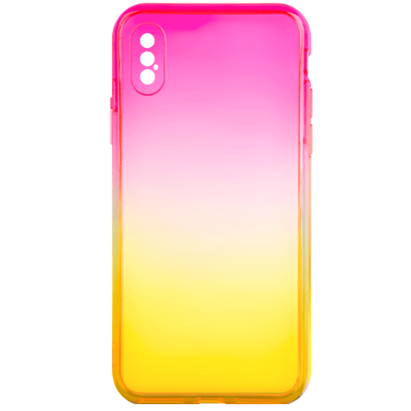 фото Чехол iphone xs max rainbow розовый-желтый nobrand