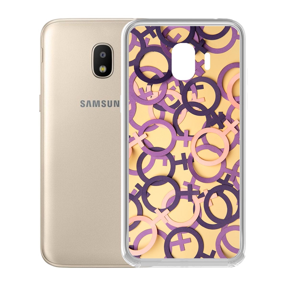 фото Чехол-накладка krutoff clear case женское начало для samsung galaxy j2 (2018) (j250)