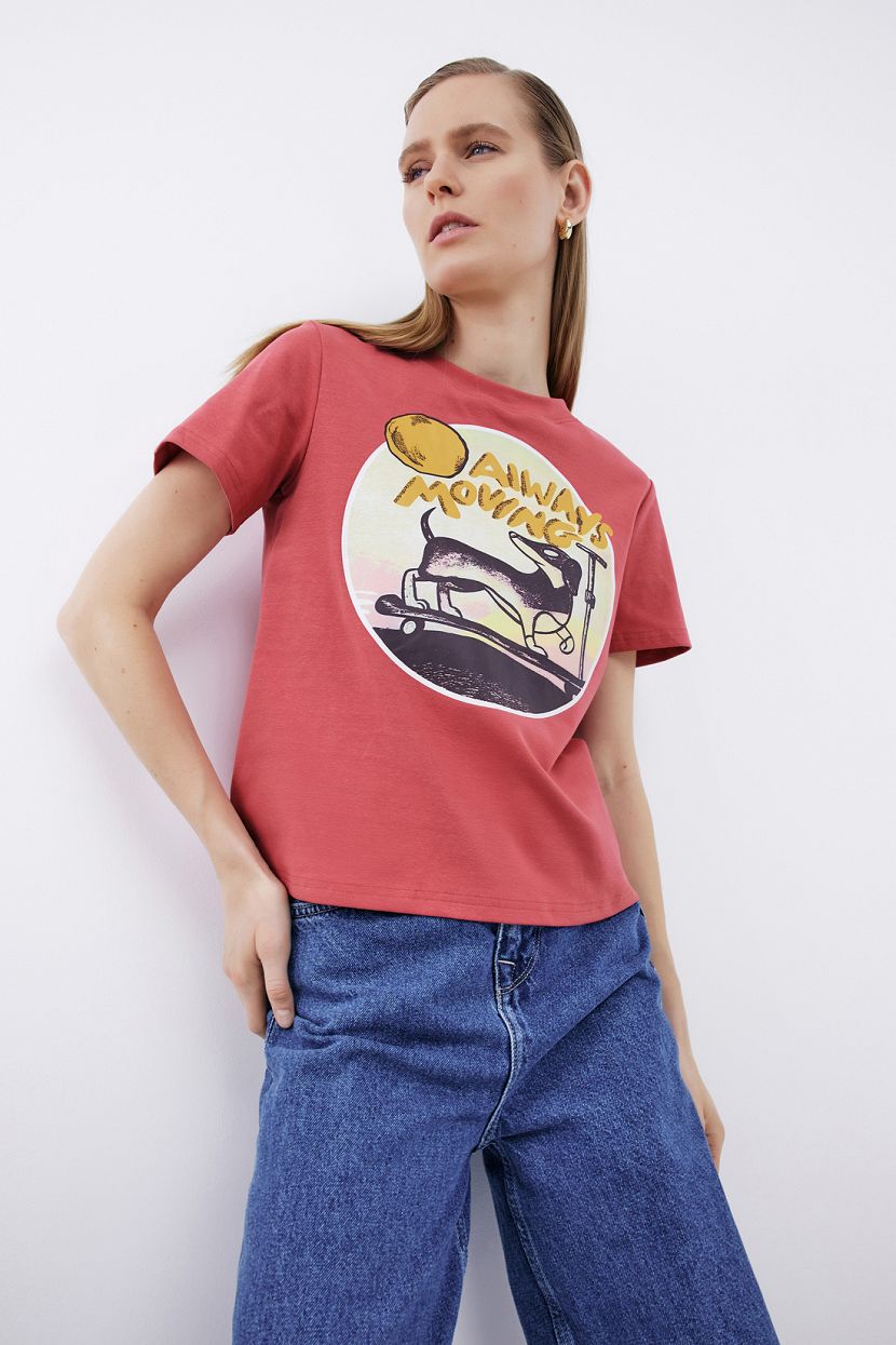 

футболка женская Baon B2324060 красная 2XL, Красный, B2324060
