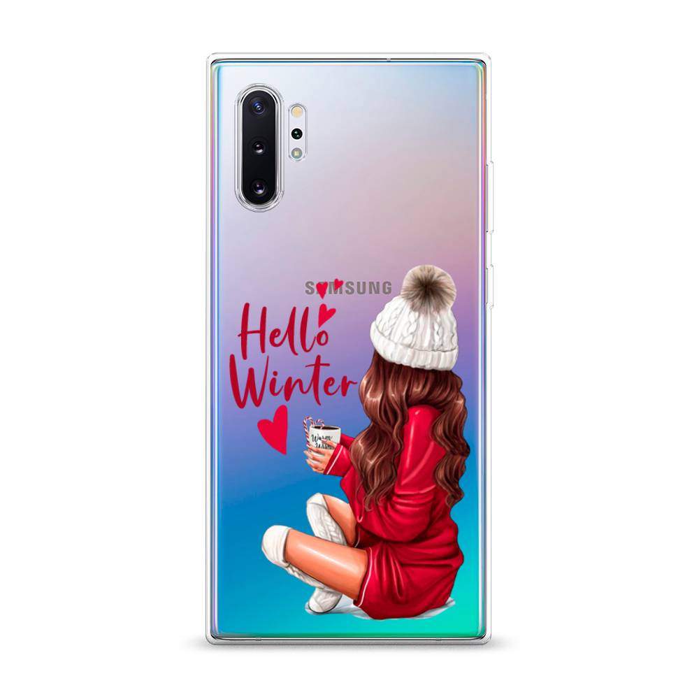 

Чехол на Samsung Galaxy Note 10 Plus "Hello winter", Красный;белый;коричневый, 28550-5