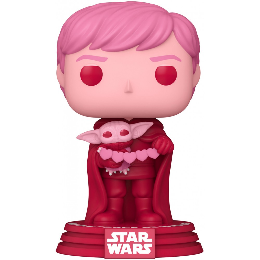 фото Фигурка funko pop! bobble star wars valentines luke skywalker with grogu, 60125