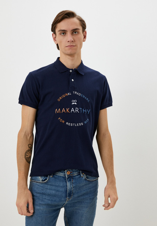

Футболка мужская MAKARTHY 1215913 синяя XL, Синий, 1215913