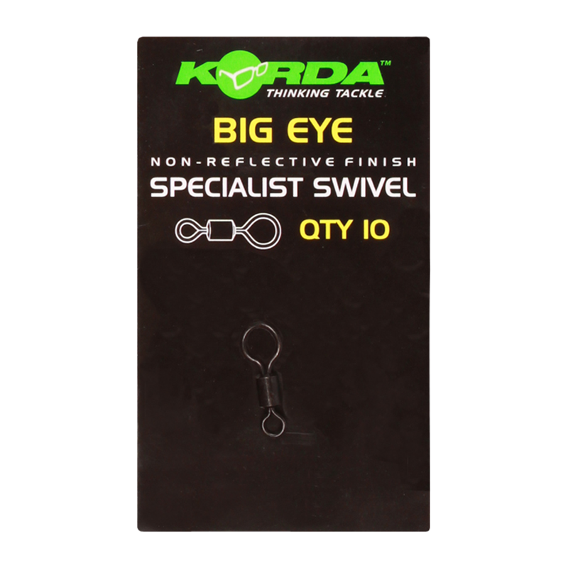 фото Рыболовный вертлюг korda big eye swivel 1 кг, 10 шт