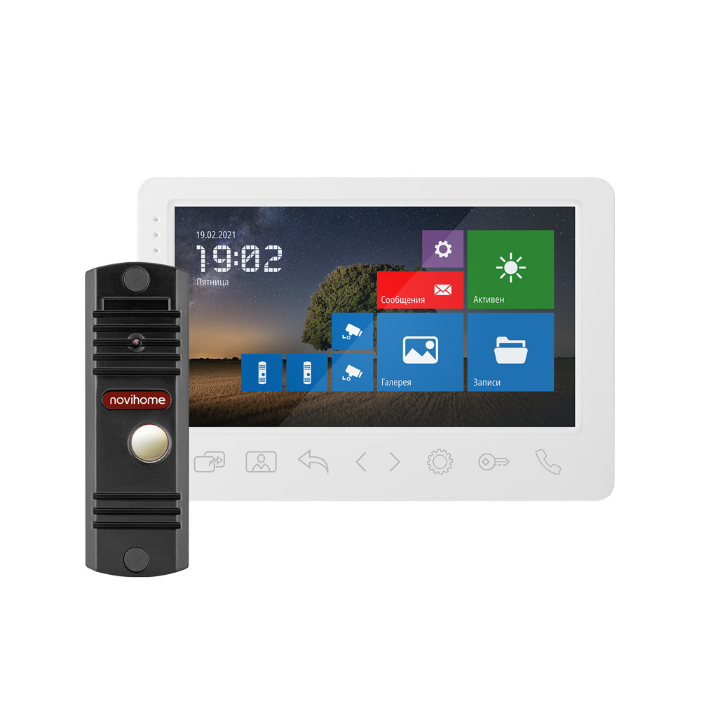 

Комплект видеодомофона Novihome WHITE SURFACE 7 FHD KIT для квартиры, дома и офиса, SURFACE 7 FHD KIT