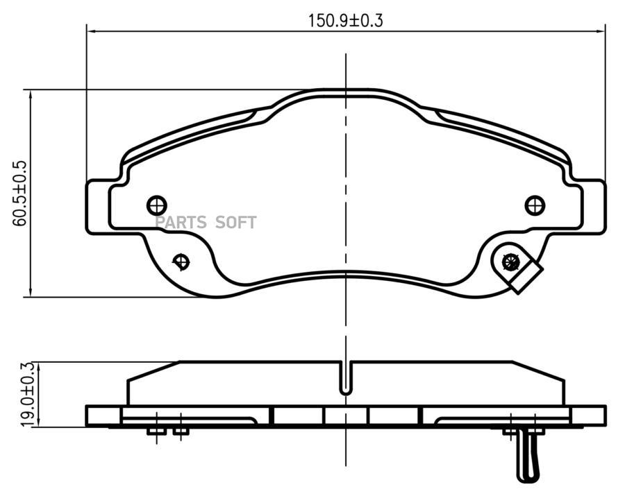 

Тормозные колодки BARNETT передние дисковые h001