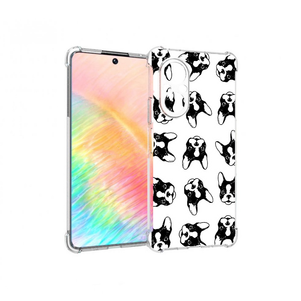 

Чехол MyPads Tocco для Honor 50 SE черно белые собачки (PT223907.20.683), Прозрачный, Tocco