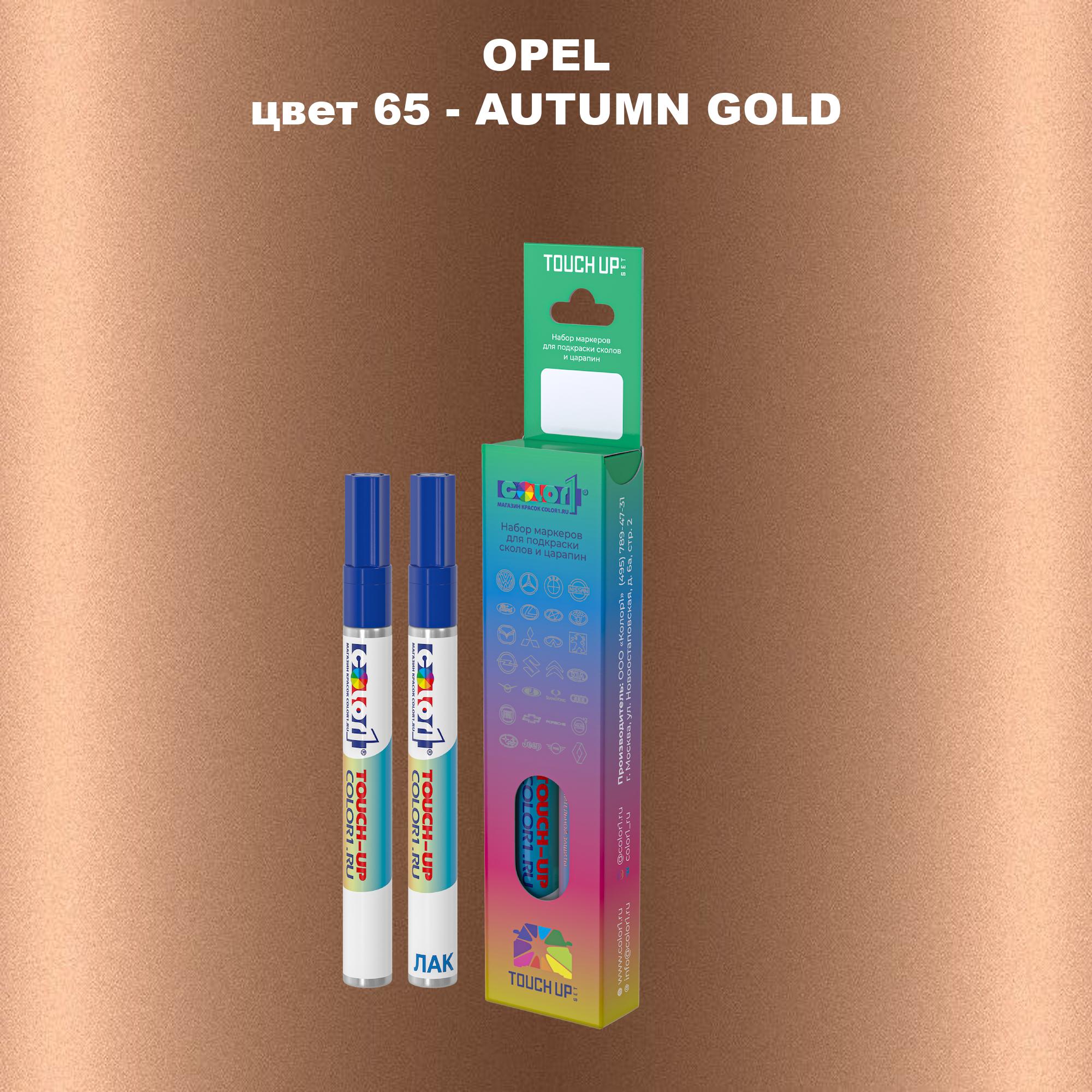 

Маркер с краской COLOR1 для OPEL, цвет 65 - AUTUMN GOLD, Прозрачный