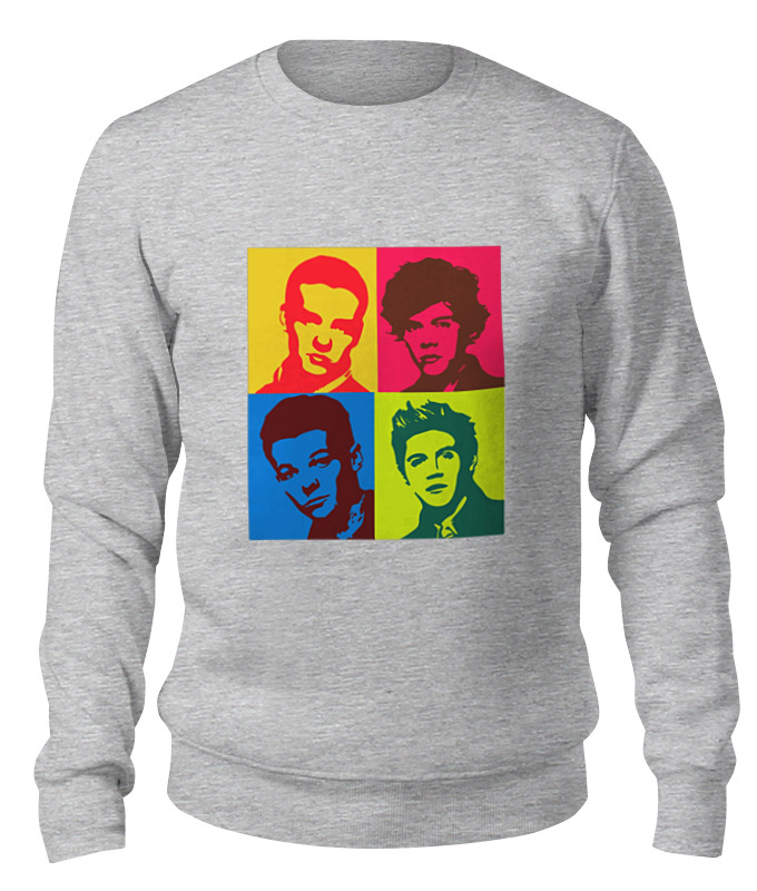 

Свитшот унисекс Printio One direction серый 2XL, One direction