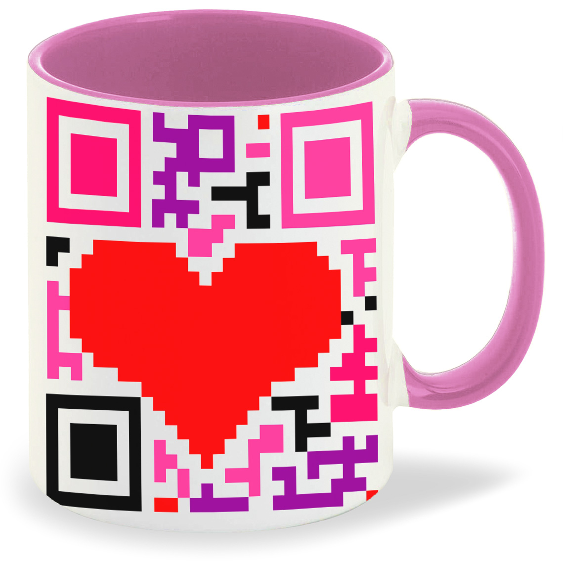 

Кружка CoolPodarok Сердце QR, Сердце QR