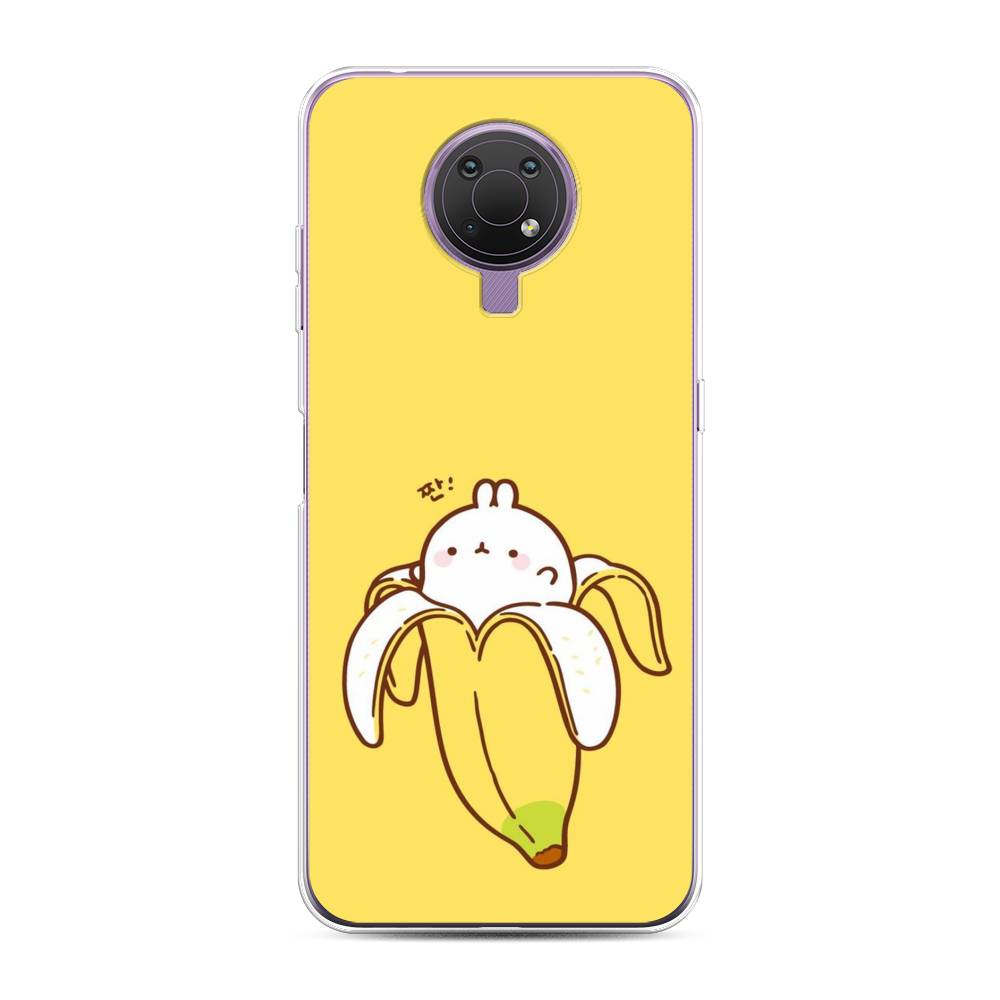 

Чехол Awog на Nokia G10 / Нокиа G10 "Зайчик-бананчик", Желтый;белый, 124050-2