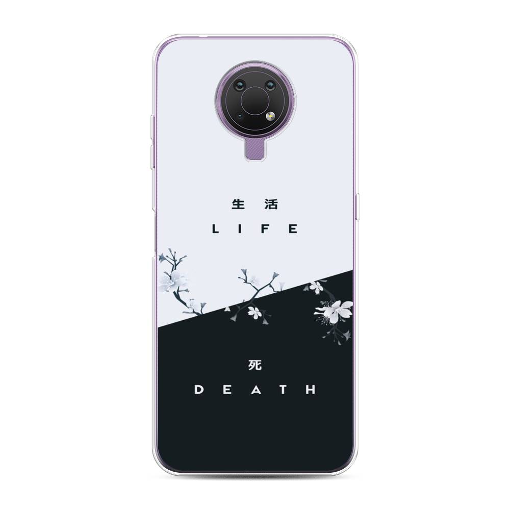 

Чехол Awog на Nokia G10 / Нокиа G10 "Life and death", Черный;серый, 124050-7
