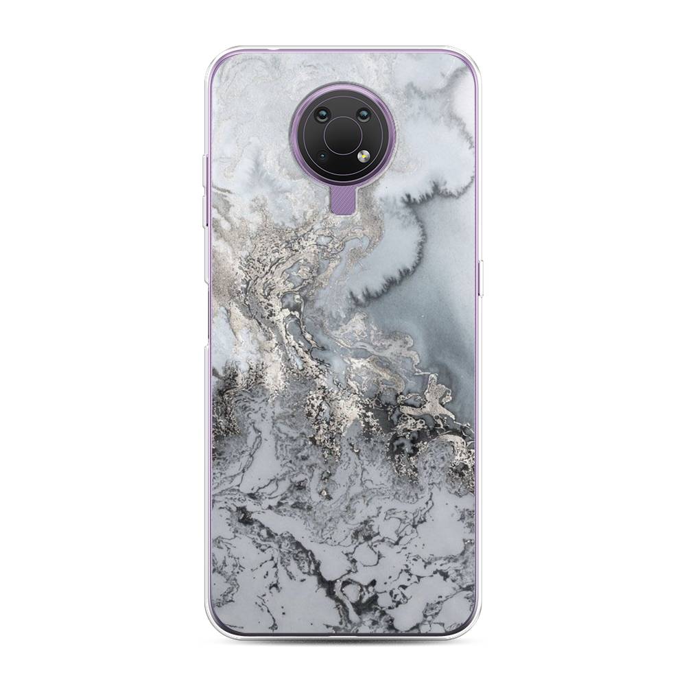 

Чехол Awog на Nokia G10 / Нокиа G10 "Морозная лавина серая", Серый;серебристый, 124050-3