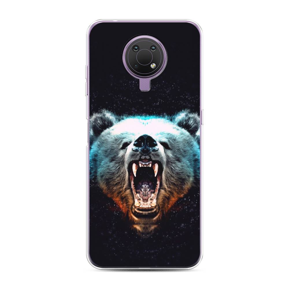 

Чехол Awog на Nokia G10 / Нокиа G10 "Медведь", Коричневый;голубой;черный, 124050-2