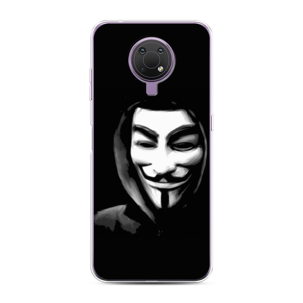 

Чехол Awog на Nokia G10 / Нокиа G10 "Анонимус", Черный;серый;белый, 124050-5