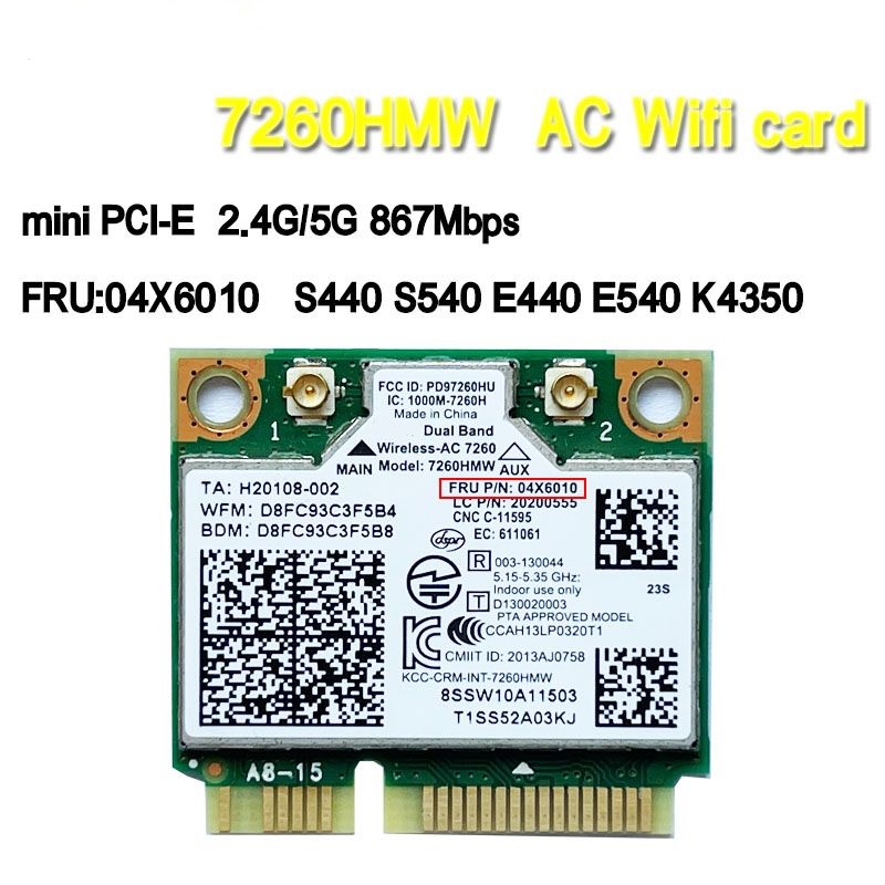 

Приемник Wi-Fi NoBrand Mini PCI-e 802.11ac, Зеленый;белый