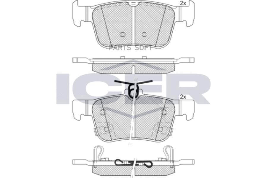 

Колодки Дисковые Задние Honda Civic 16> ICER 182315200 182315-200