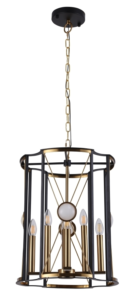 фото Подвесной светильник со свечами crystal lux tandem tandem sp8 d490 gold