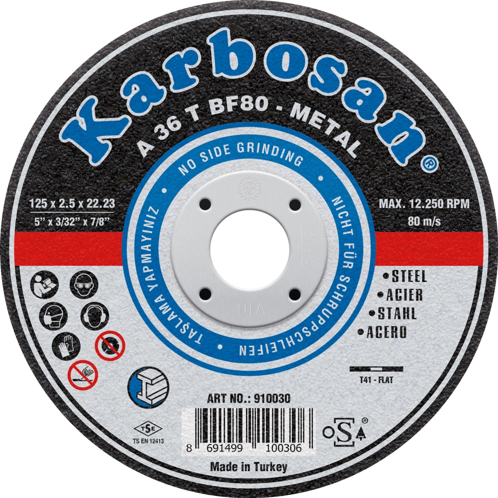 фото Отрезной диск по металлу karbosan 10030