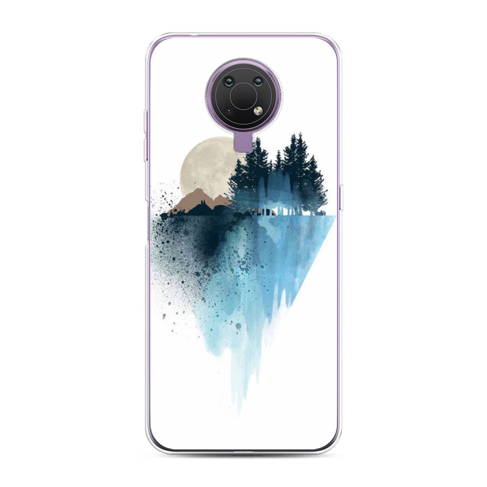 

Чехол Awog на Nokia G10 / Нокиа G10 "Горы 5", Голубой, 124050-4