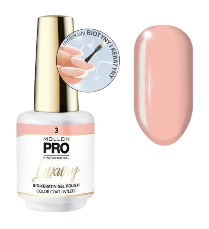 

Гель-лак Mollon Pro Luxury Color Coat №03 Yuzu 8 мл, Розовый, LUX03