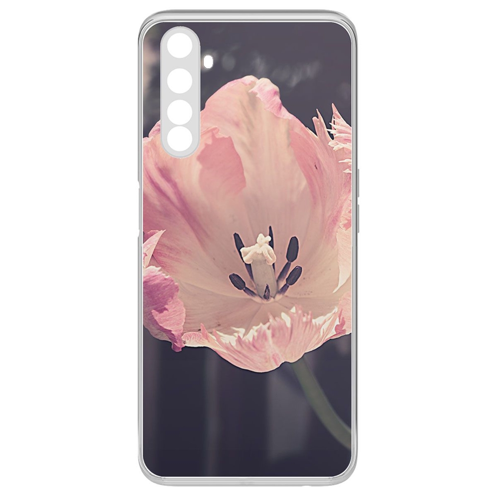 

Чехол-накладка Krutoff Clear Case Тюльпан для Realme 6
