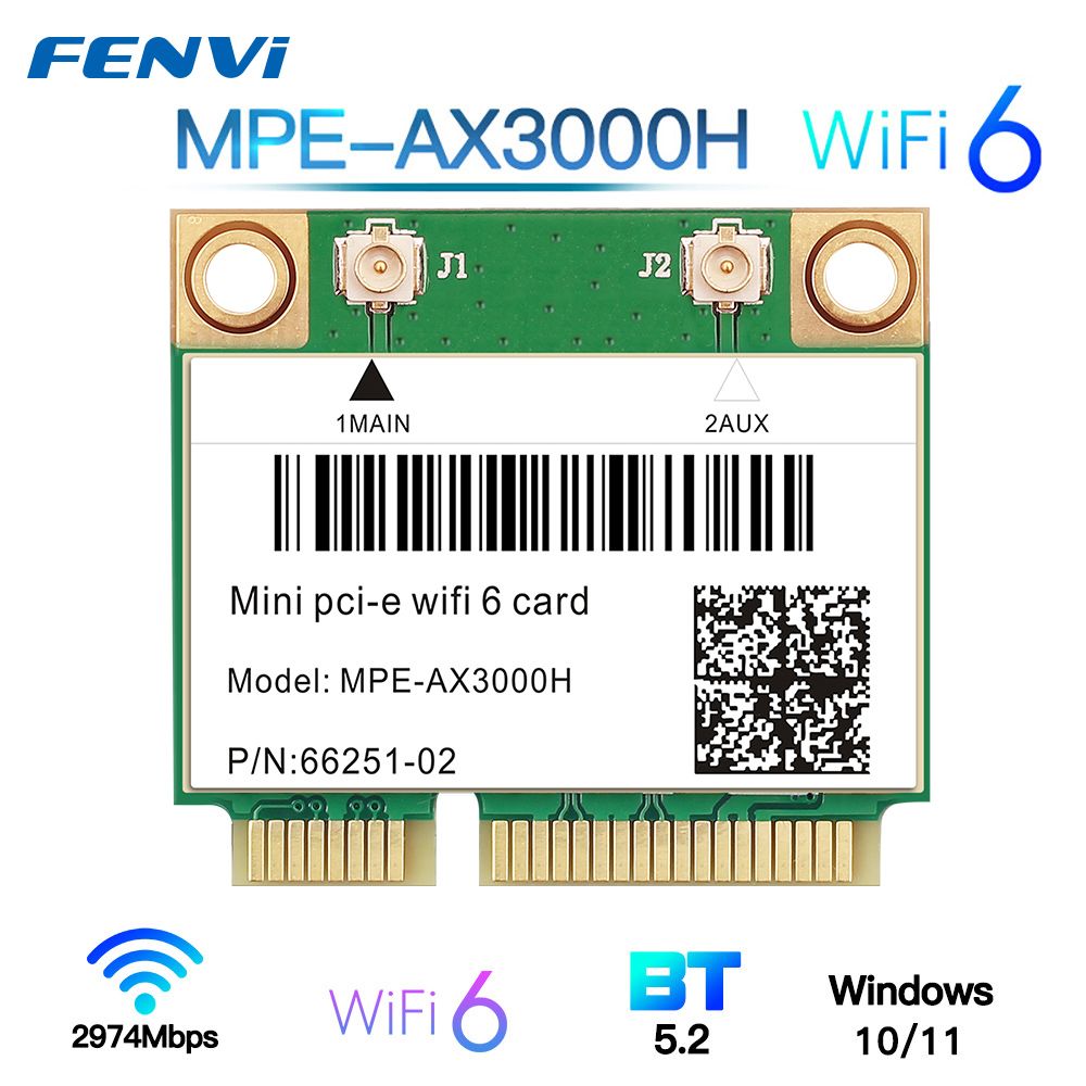 

Приемник Wi-Fi NoBrand для компьютера Mini PCI-e 802.11a; 802.11g; 802.11n; 802.11ac, Зеленый;белый