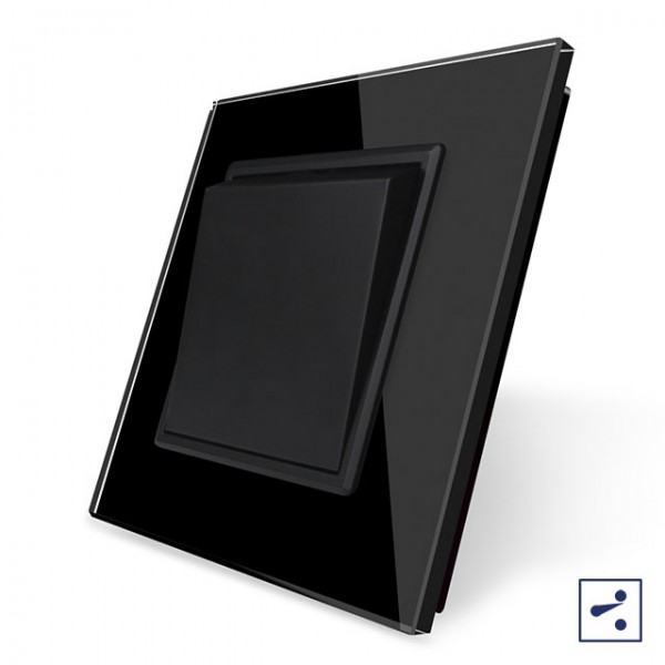 

Механический проходной выключатель Livolo 1 клавиша Черный VL-C7K1S-12 Ливолотач, Механический проходной выключатель Livolo 1 клавиша Черный