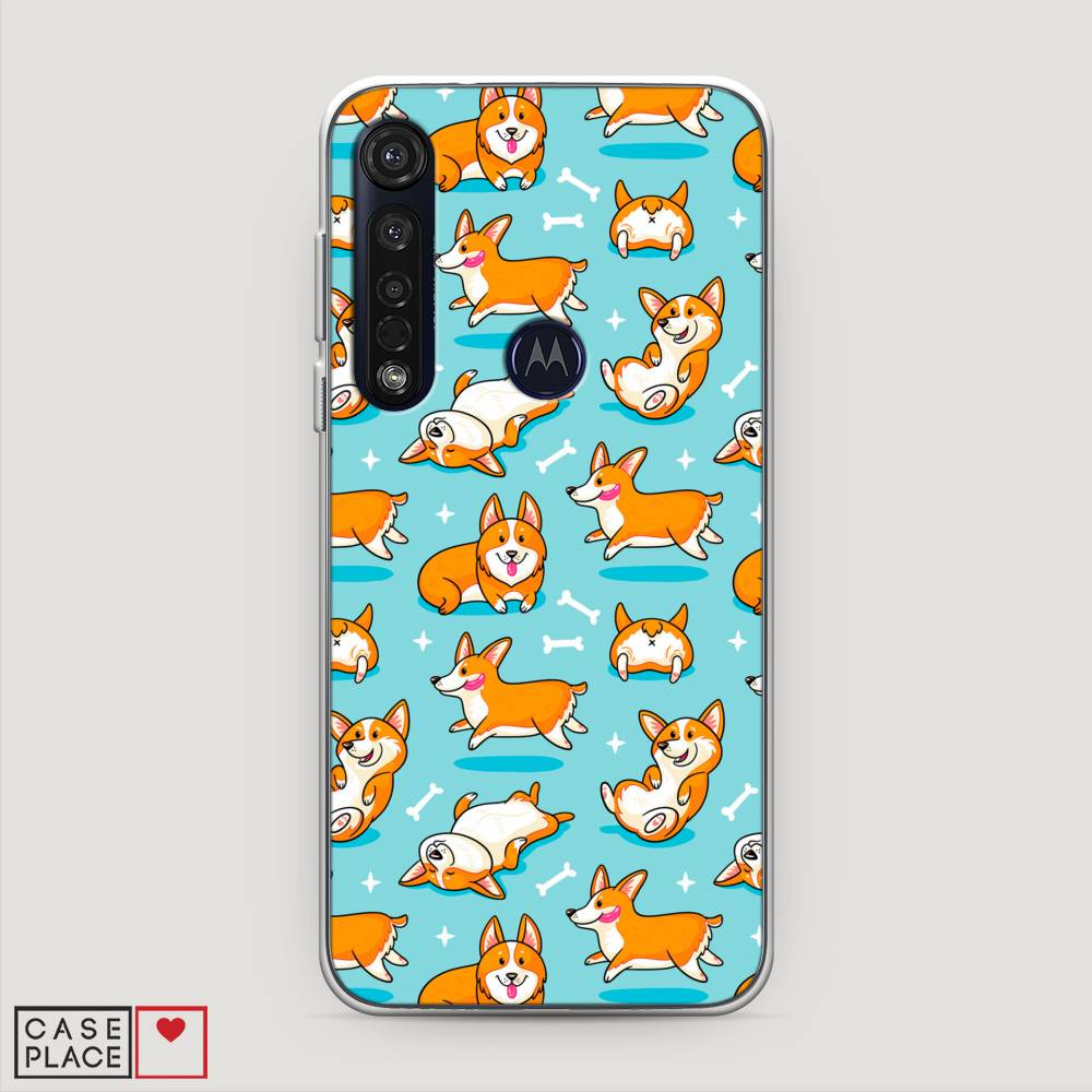 

Чехол Awog на Motorola Moto G8 Plus / Моторола Мото G8 Plus "Веселые корги", Разноцветный, 241450-2