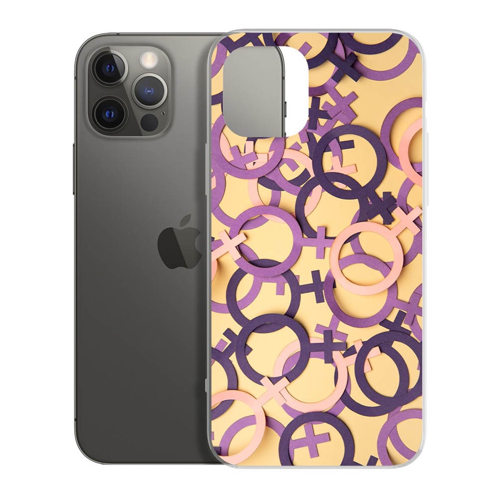 

Чехол-накладка Krutoff Clear Case Женское начало для iPhone 12/12 Pro, Разноцветный