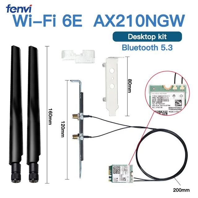 

Приемник Wi-Fi NoBrand для компьютера M.2 802.11ax, Зеленый;белый