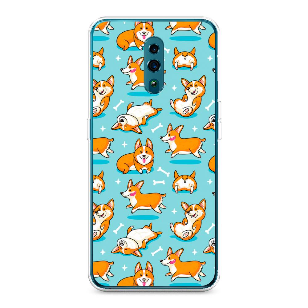 

Чехол Awog на Oppo Reno "Веселые корги", Разноцветный, 250750-2
