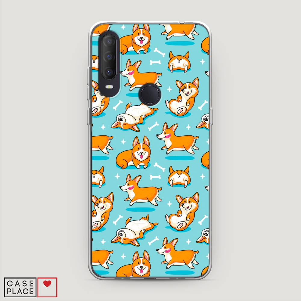 

Чехол Awog на Alcatel 1S (2020) / Алкатель 1S (2020) "Веселые корги", Разноцветный, 170850-2