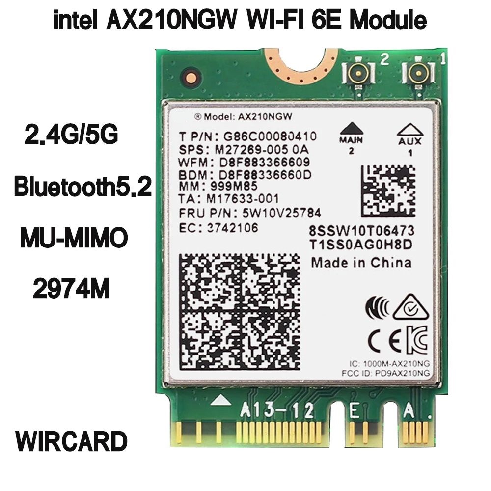 

Приемник Wi-Fi NoBrand M.2 802.11ax; 802.11ac, Зеленый;белый