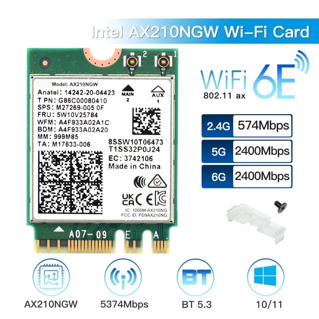 

Приемник Wi-Fi NoBrand M.2 802.11ax