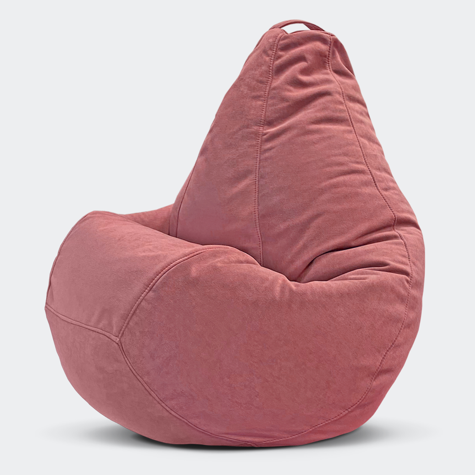 фото Кресло-мешок puflove пуфик груша, размер xxxxl, розовый велюр